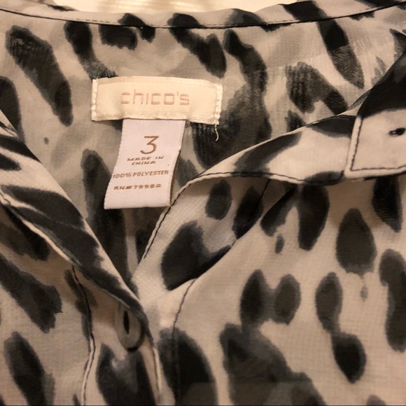 Chico’s animal print blouse. - Picture 2 of 4